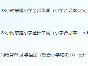 小学英语《闪电背单词》