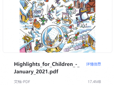 MB0093 英语电子杂志Highlights High Five+Children(2016-2021)PDF合集+部分音频