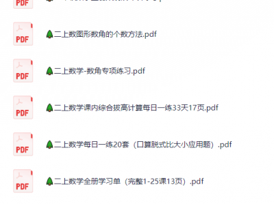 🌲24秋二年级上册各类资料(小纸条 知识点 默写单)