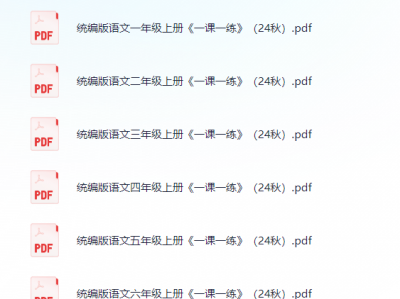 《一遍过一课一练》24秋