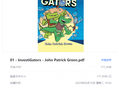 MB1786 令人捧腹大笑的儿童漫画桥梁书InvestiGators Series 鳄鱼调查员1-6册PDF+外教