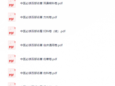 中医必读百部名著