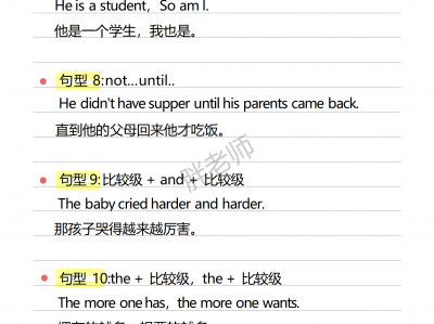 中考49个句型总结