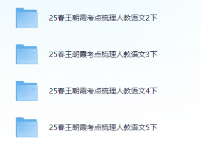 《王朝霞考点梳理实习卷》25春