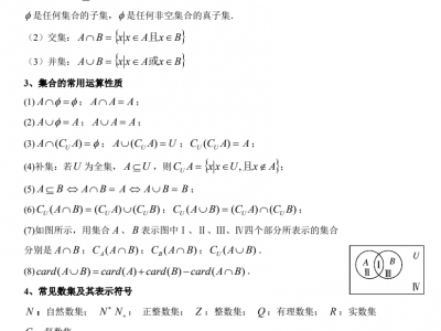 高中数学知识点归纳（新高考适用）共47页