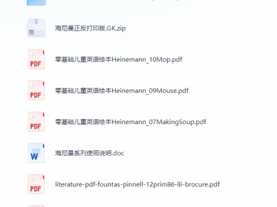 海尼曼分级绘本（GK、G1、G2）PDF版本